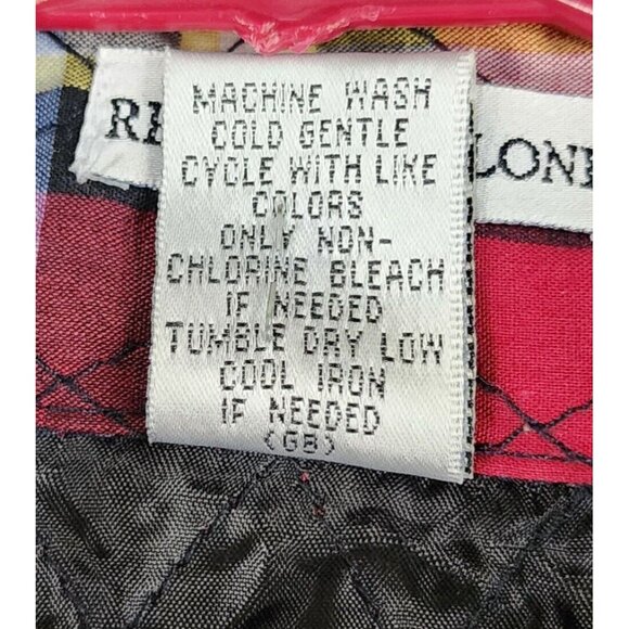 Rebecca Malone Vest Womens Medium Red Plaid Quilted Snap On Sleeveless Vintage - Picture 11 of 11